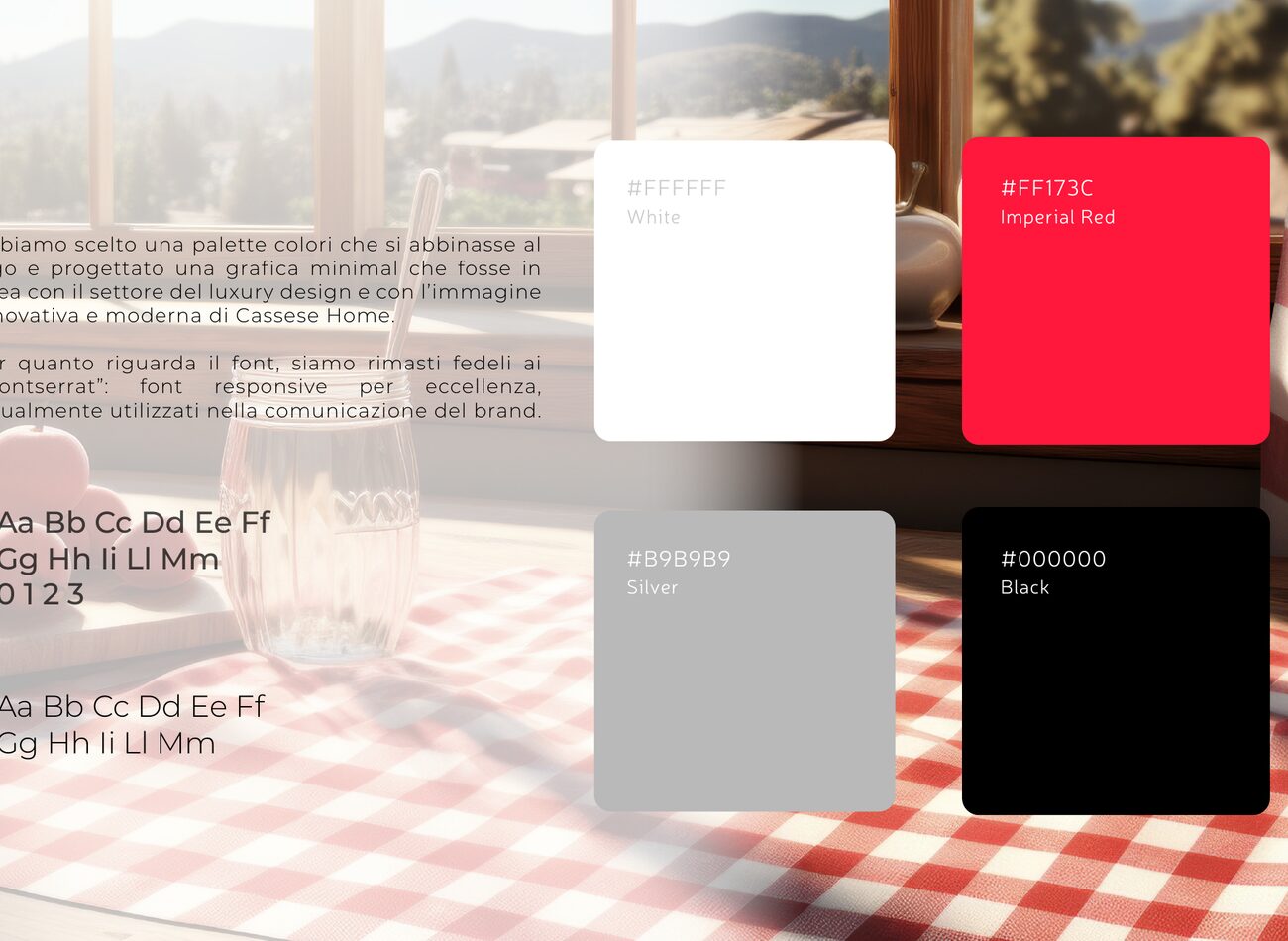 Cassese Home — palette e materiali