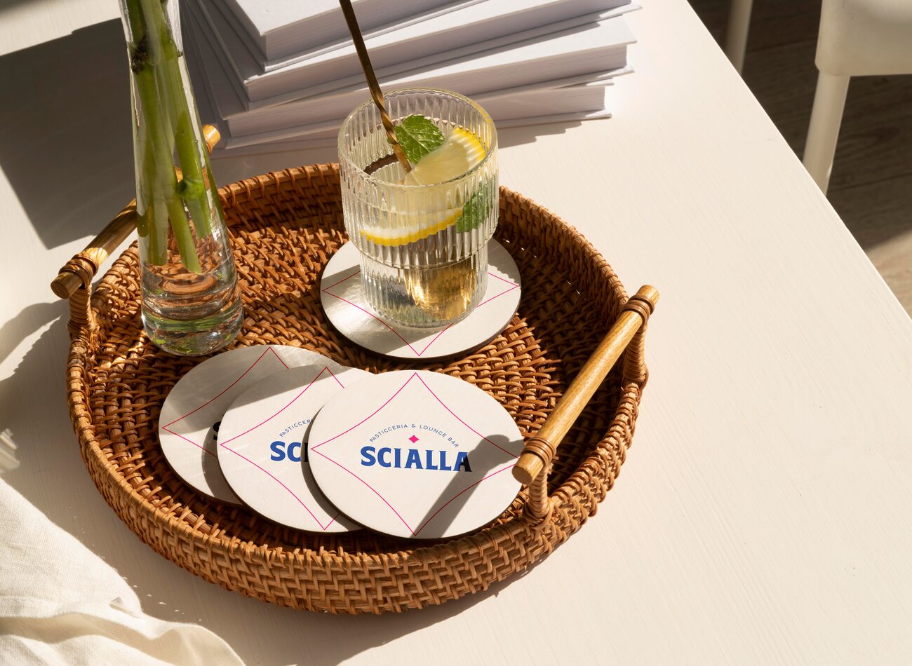 Pasticceria Scialla — sottobicchieri coordinati